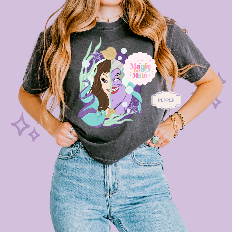 PRINTED VANESSA SEA WITCH - EXCLUSIVE TO MoM - WOMENS BOXY T-SHIRT