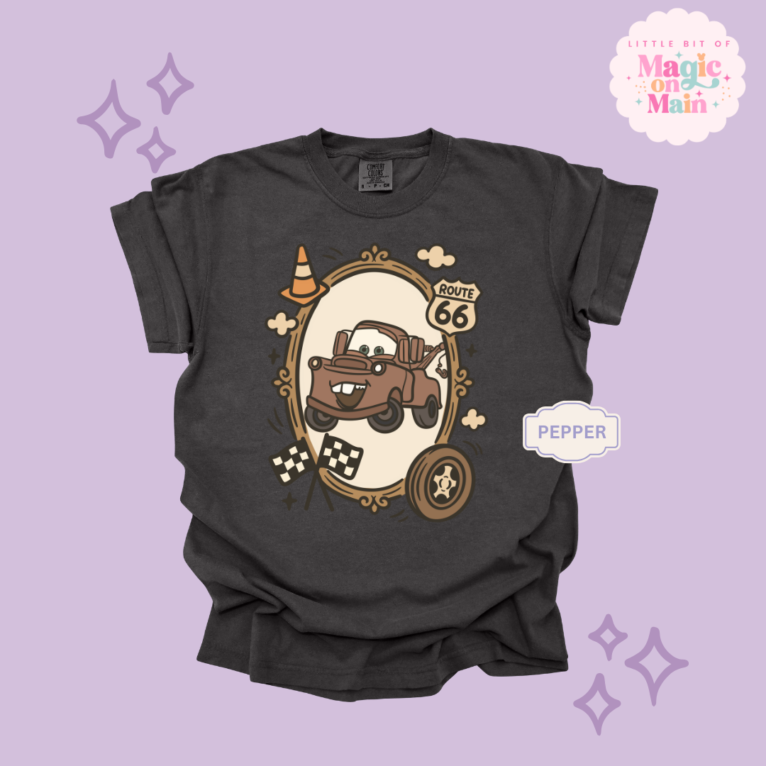 PRINTED RUSTY TRUCK COQUETTE  - ADULT T-SHIRT
