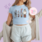 PRINTED NBC - WOMENS CROPPED RIBBED BABY TEE