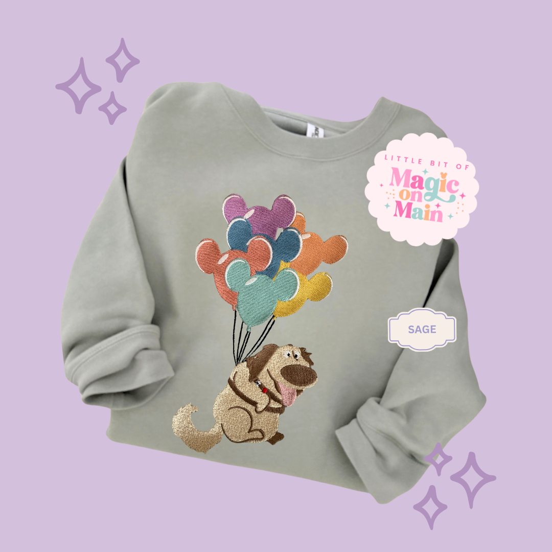 EMBROIDERED DUG - ADULT SWEATSHIRT