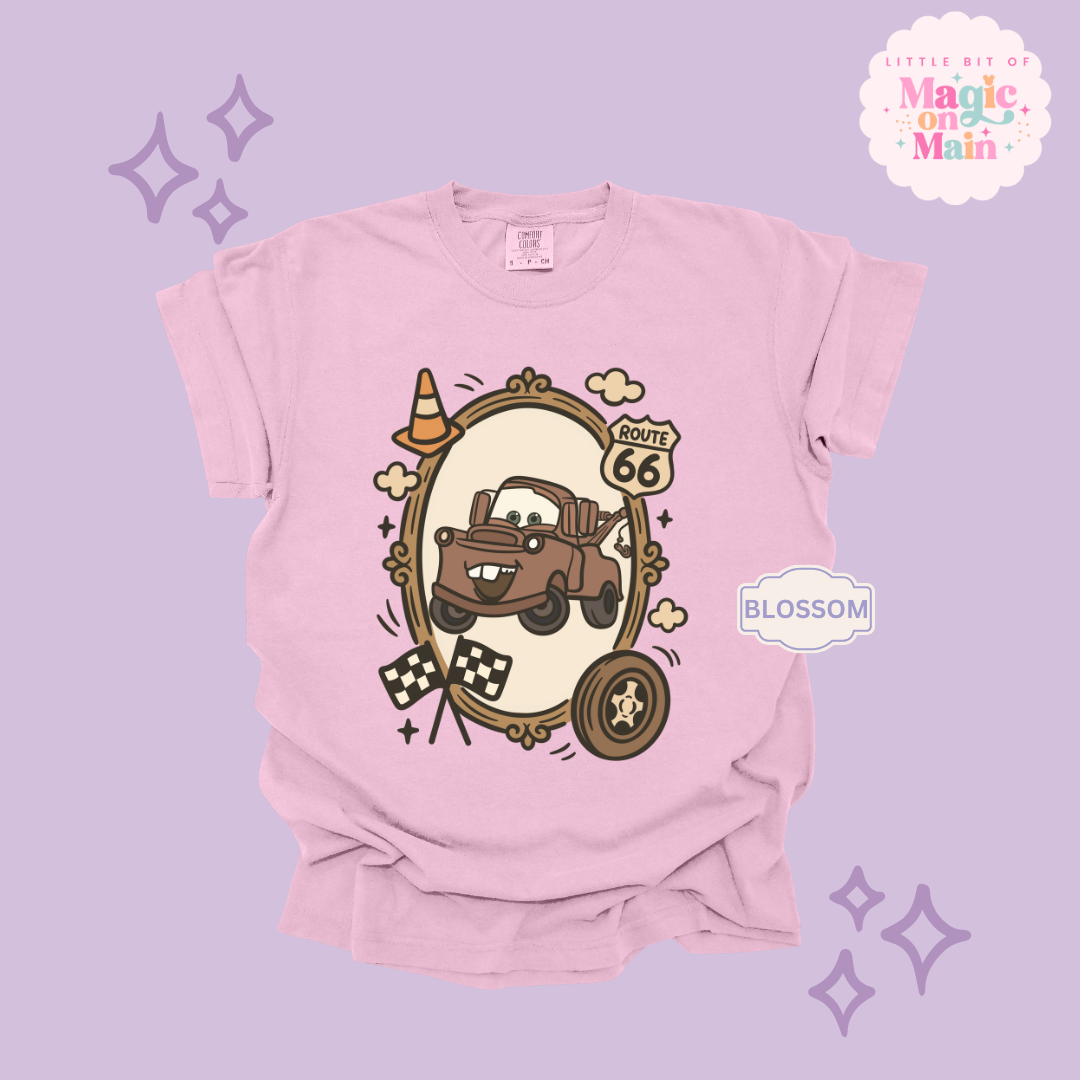 PRINTED RUSTY TRUCK COQUETTE  - ADULT T-SHIRT