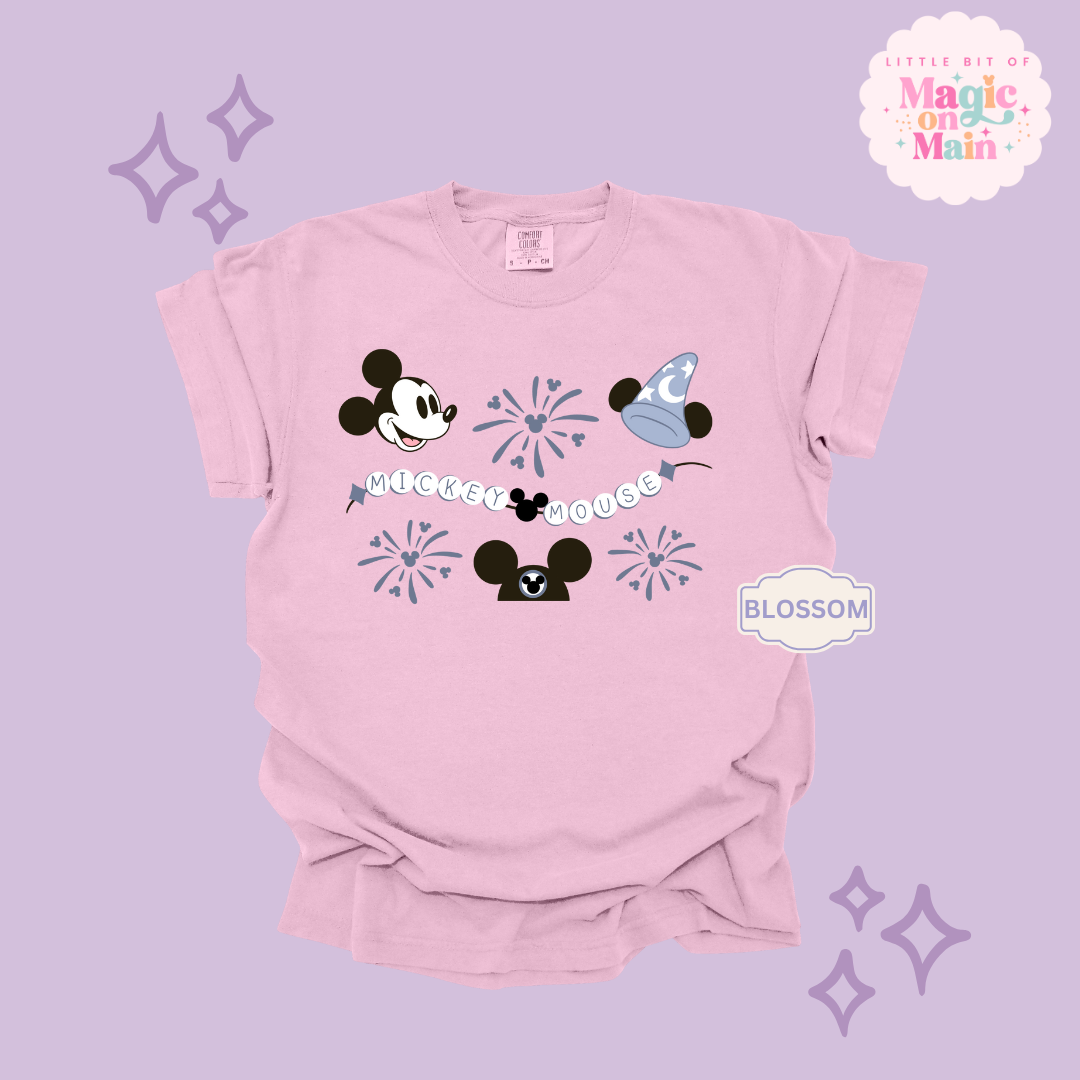 PRINTED BLUE MICKEY - ADULT T-SHIRT