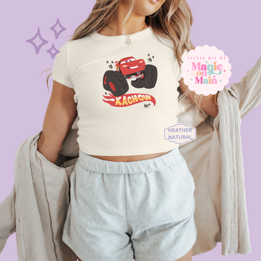 PRINTED KACHOW - WOMENS CROPPED RIBBED BABY TEE