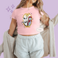 PRINTED JACK SALLY - WOMENS CROPPED RIBBED BABY TEE