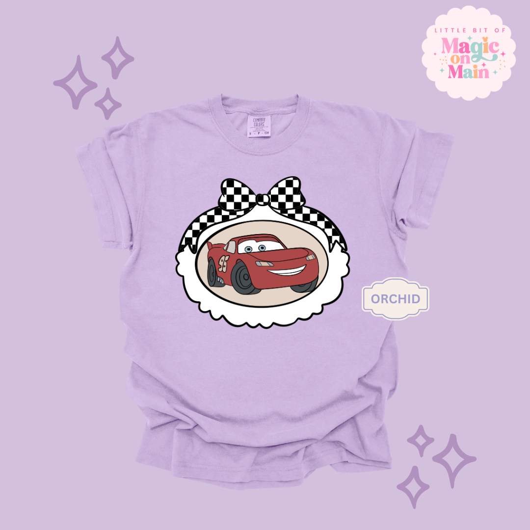PRINTED RED CAR COQUETTE - ADULT T-SHIRT