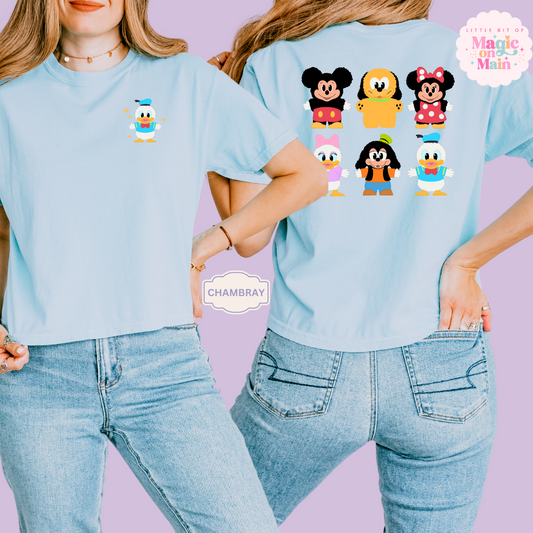 STUFFED CHARACTERS FRONT AND BACK PRINT - DONALD - WOMENS BOXY T-SHIRT