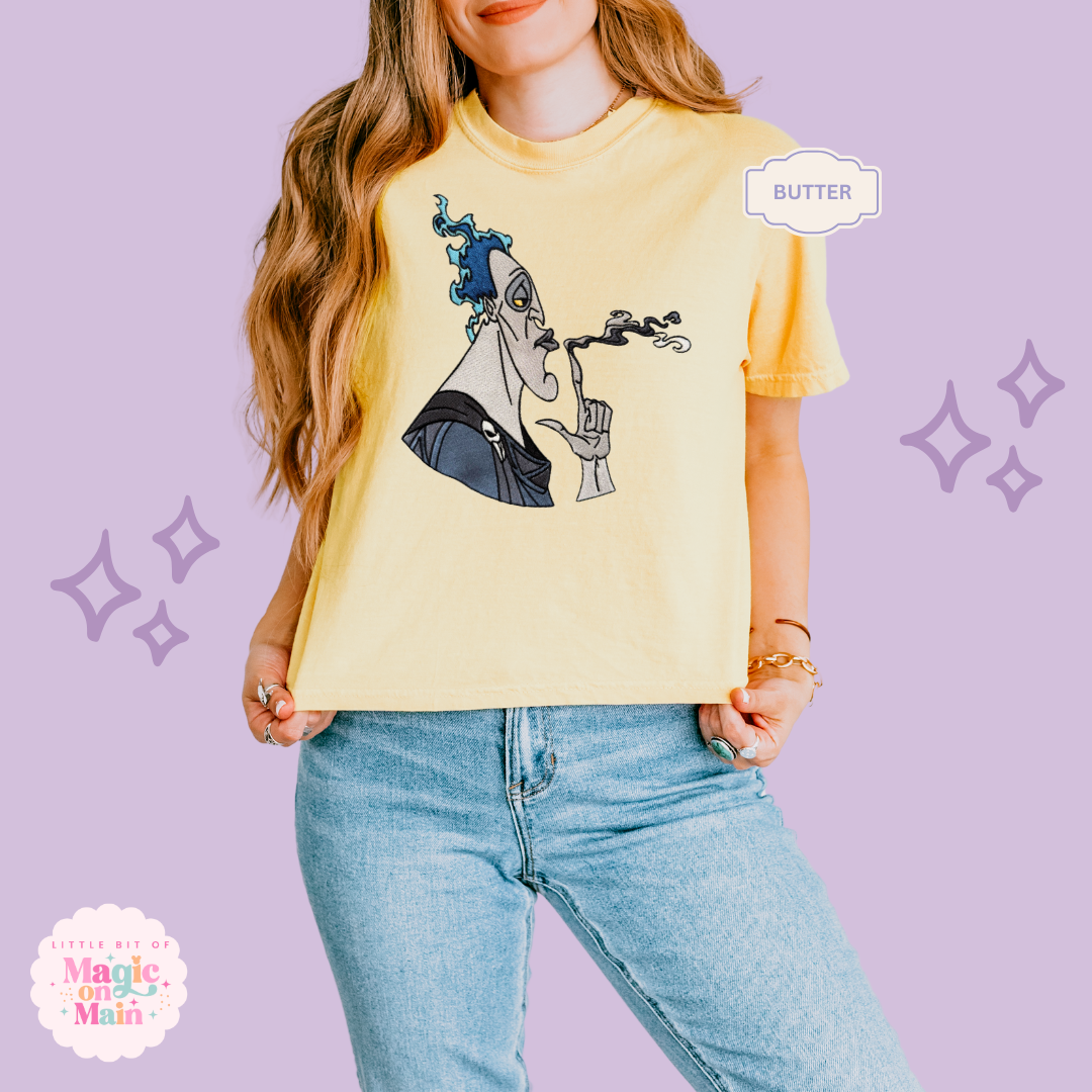 EMBROIDERED HADES - WOMENS BOXY T-SHIRT