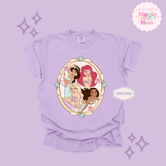 PRINTED MERMAID PRINCESSES - ADULT T-SHIRT