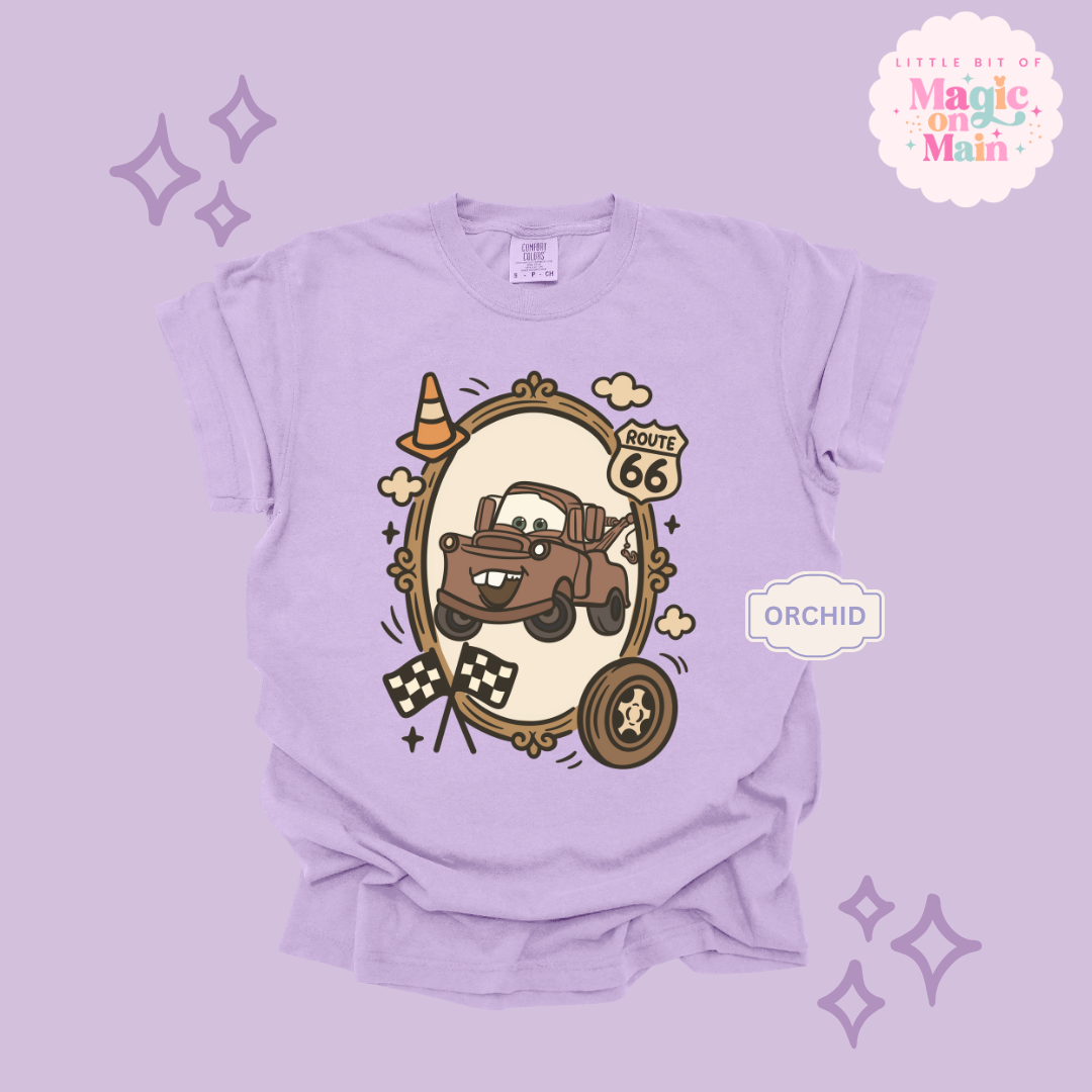 PRINTED RUSTY TRUCK COQUETTE  - ADULT T-SHIRT
