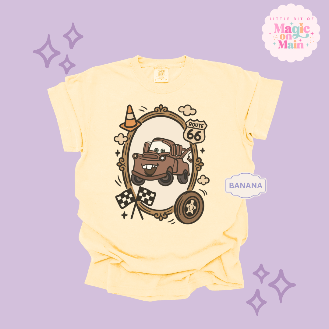 PRINTED RUSTY TRUCK COQUETTE  - ADULT T-SHIRT
