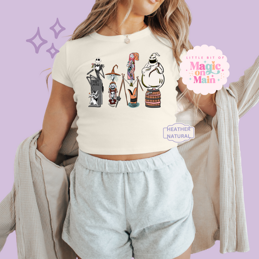 PRINTED NBC - WOMENS CROPPED RIBBED BABY TEE