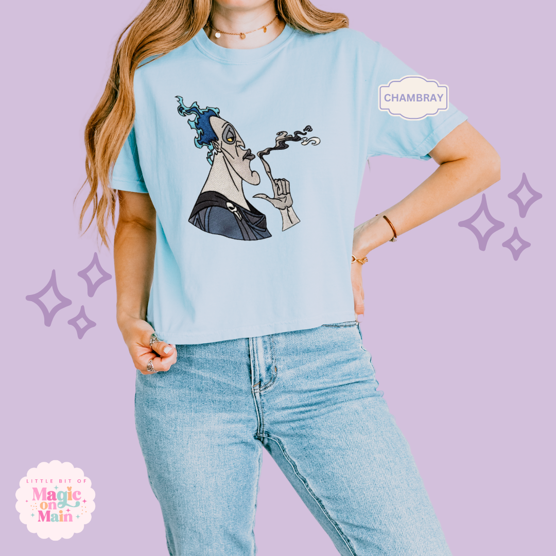 EMBROIDERED HADES - WOMENS BOXY T-SHIRT