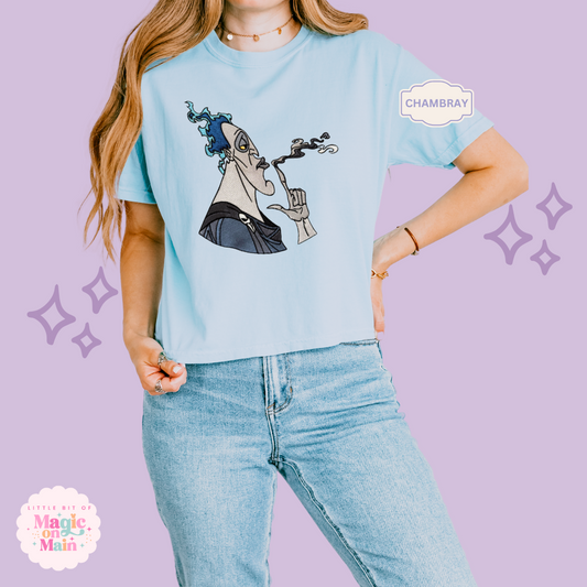 EMBROIDERED HADES - WOMENS BOXY T-SHIRT