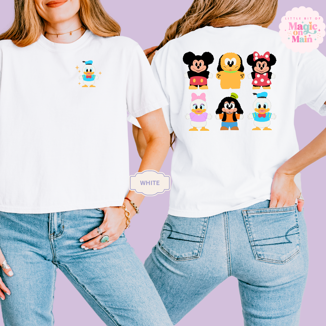 STUFFED CHARACTERS FRONT AND BACK PRINT - DONALD - WOMENS BOXY T-SHIRT