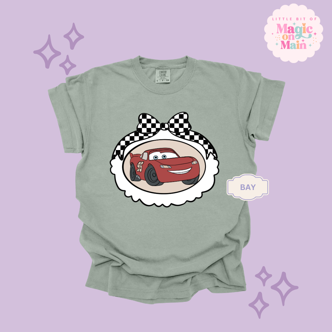 PRINTED RED CAR COQUETTE - ADULT T-SHIRT