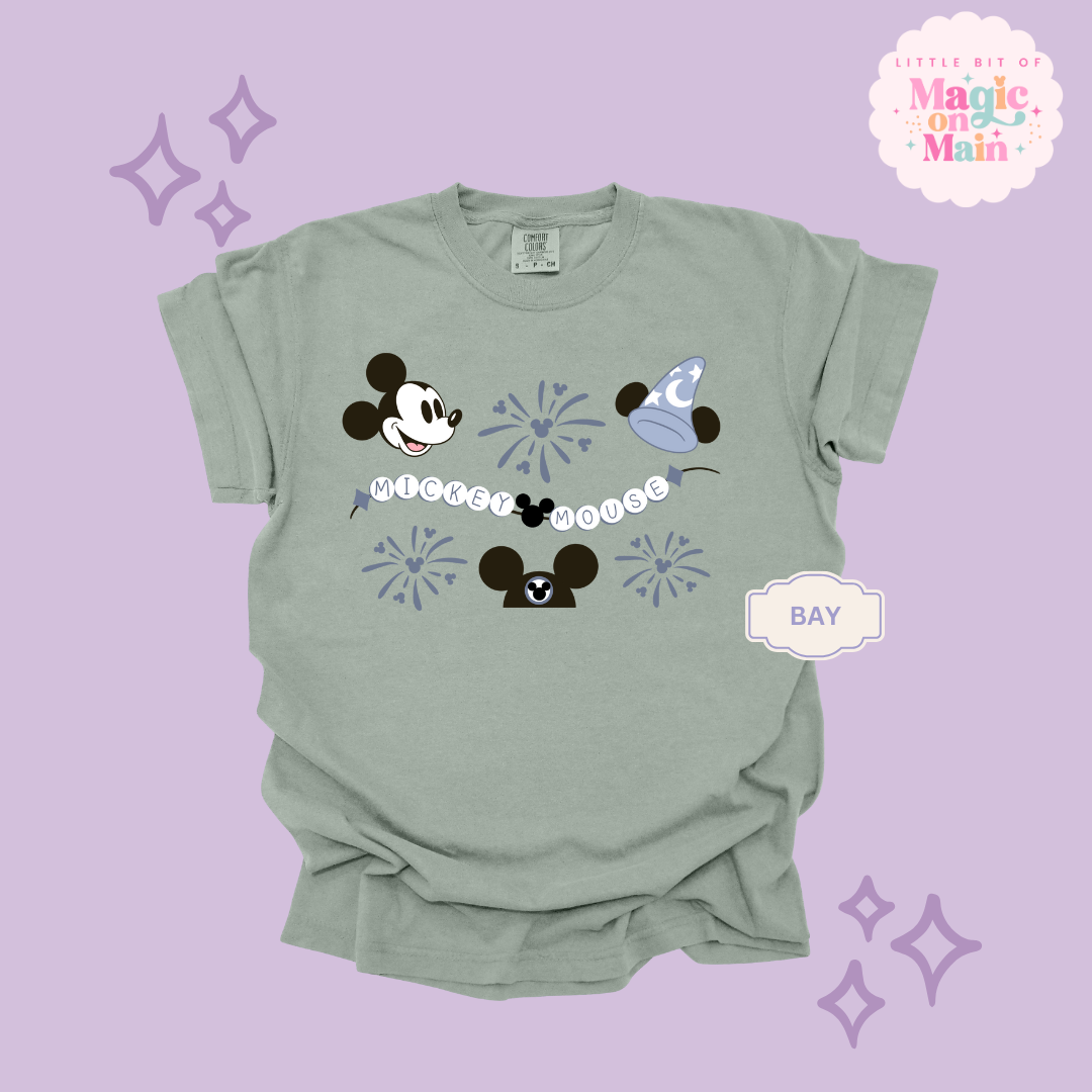 PRINTED BLUE MICKEY - ADULT T-SHIRT