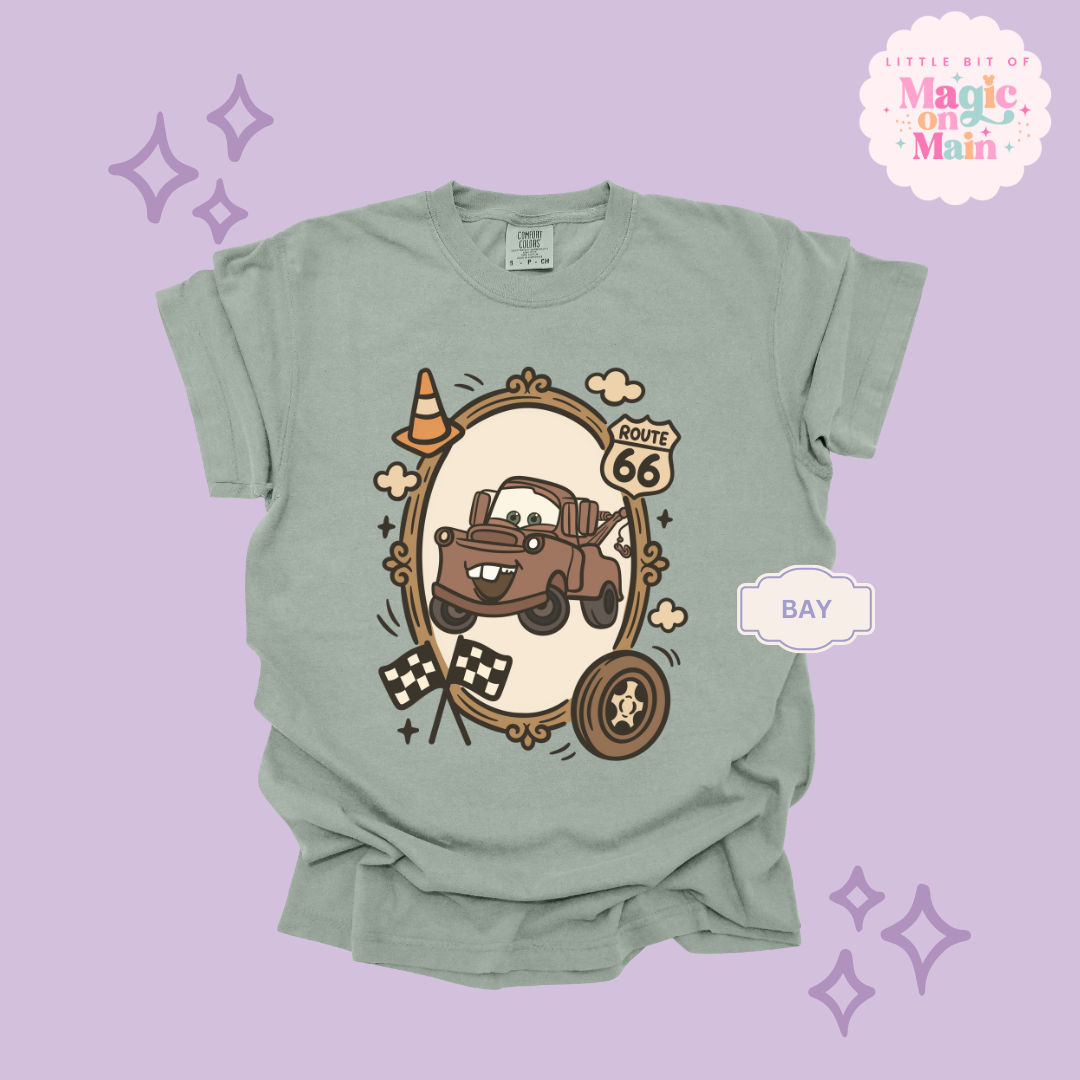 PRINTED RUSTY TRUCK COQUETTE  - ADULT T-SHIRT