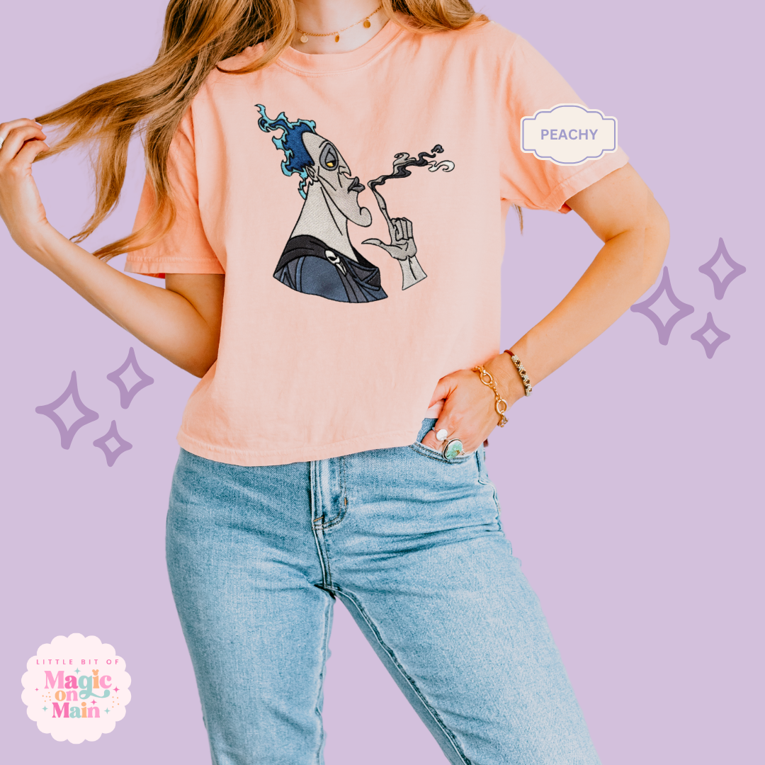 EMBROIDERED HADES - WOMENS BOXY T-SHIRT
