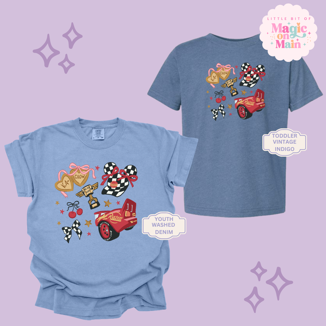 PRINTED RED CAR ELEMENTS COQUETTE - YOUTH/TODDLER