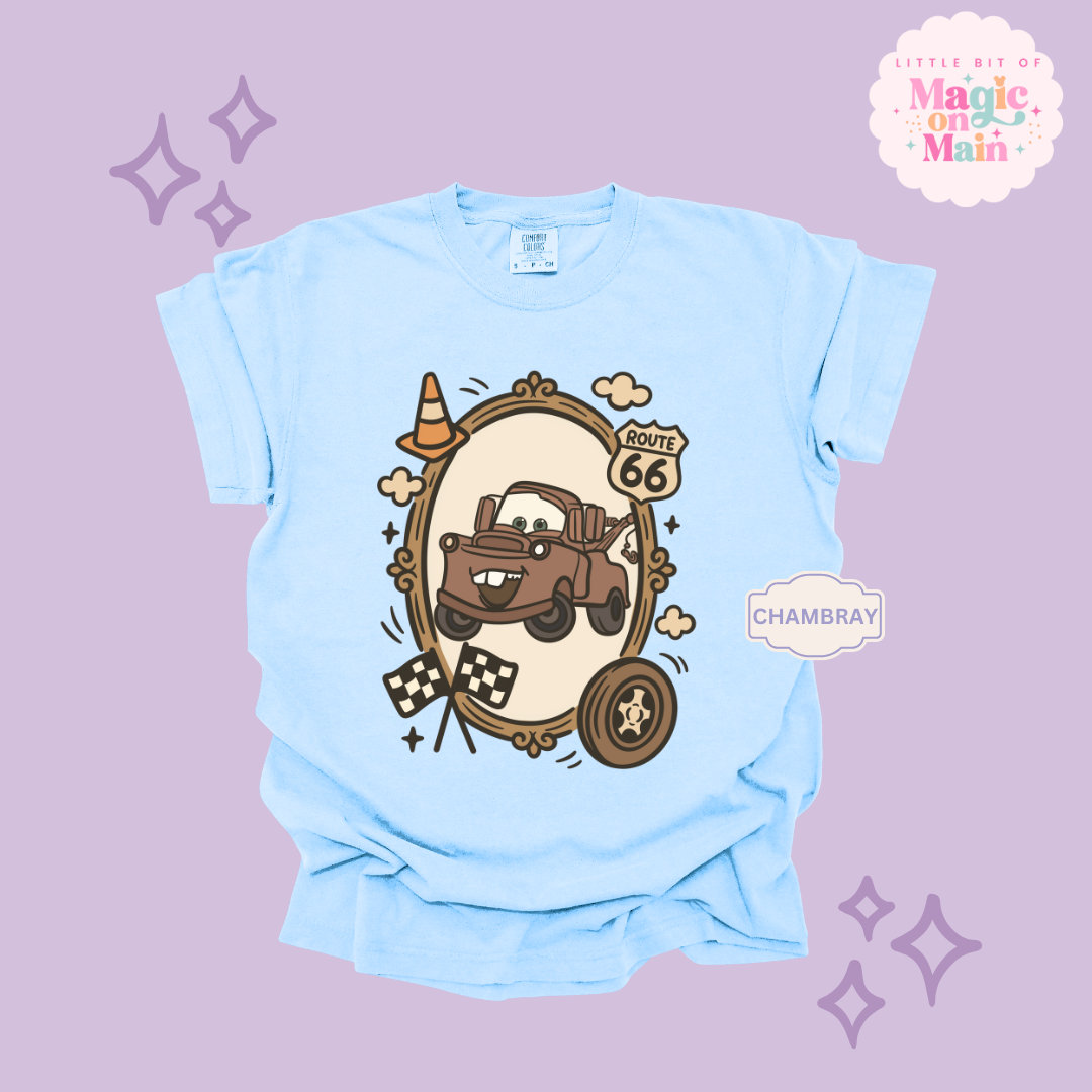 PRINTED RUSTY TRUCK COQUETTE  - ADULT T-SHIRT