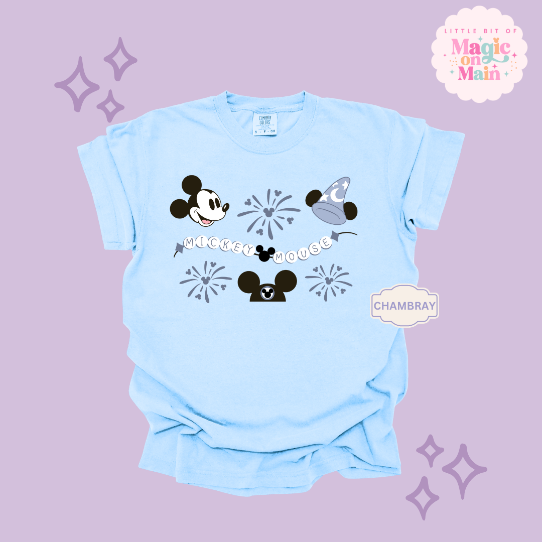 PRINTED BLUE MICKEY - ADULT T-SHIRT