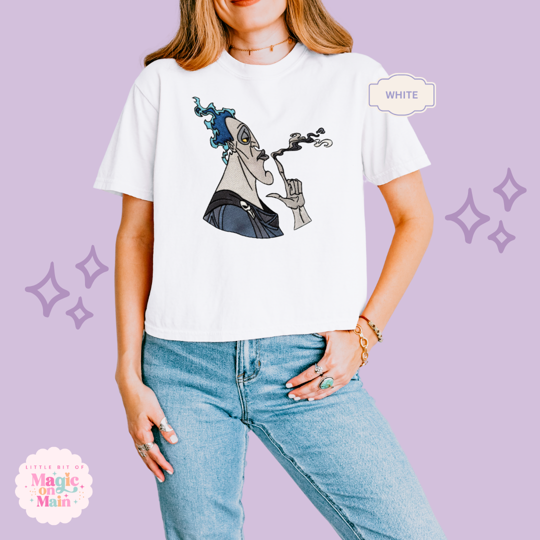 EMBROIDERED HADES - WOMENS BOXY T-SHIRT