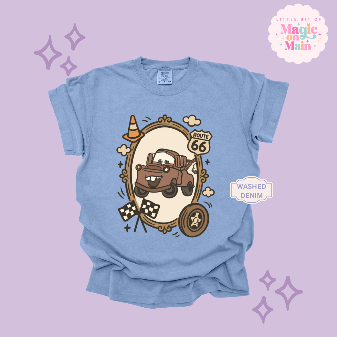 PRINTED RUSTY TRUCK COQUETTE  - ADULT T-SHIRT