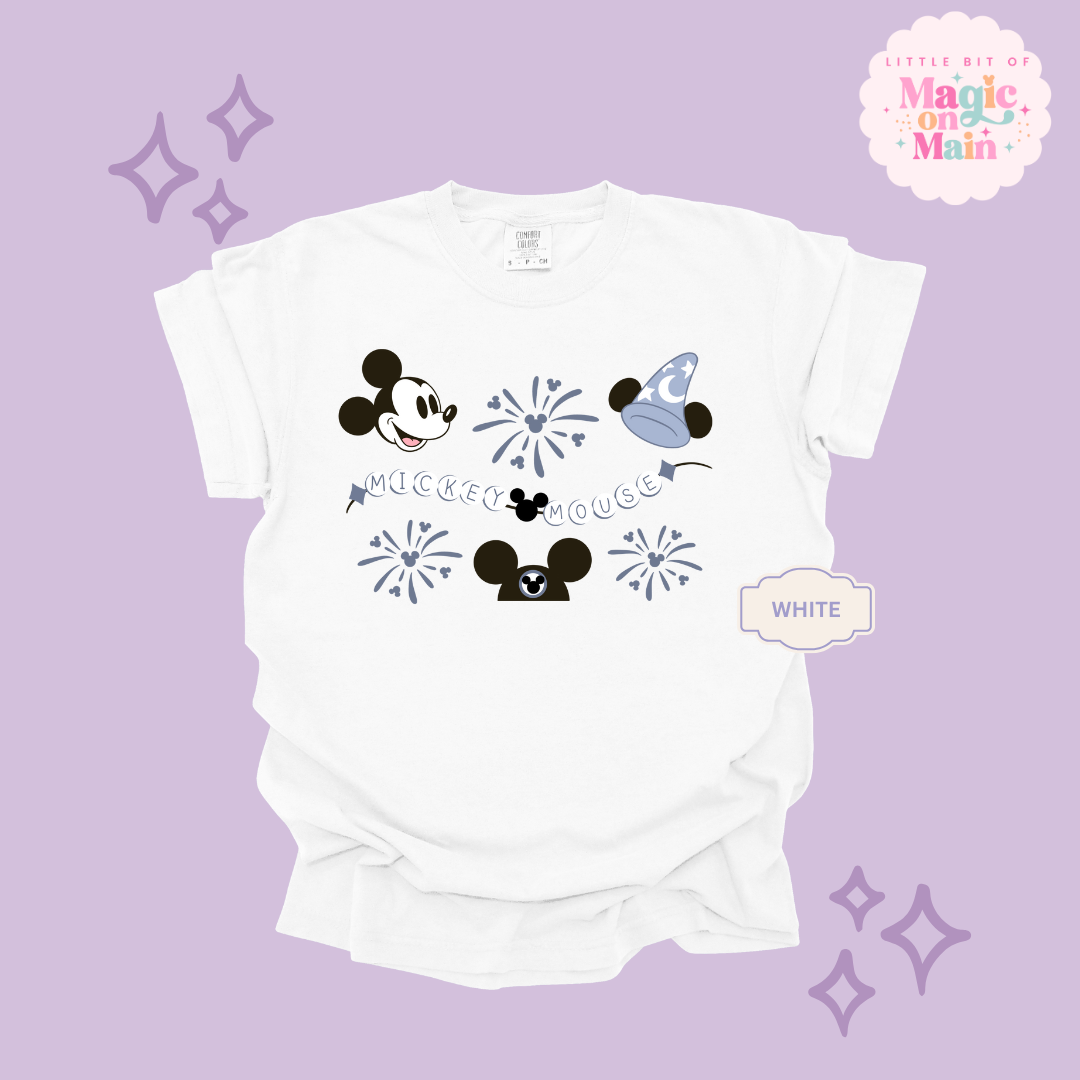 PRINTED BLUE MICKEY - ADULT T-SHIRT