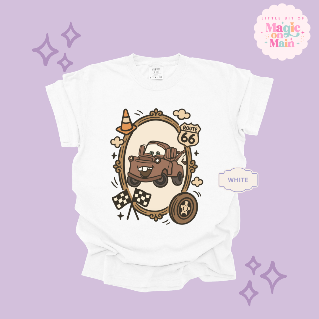 PRINTED RUSTY TRUCK COQUETTE  - ADULT T-SHIRT