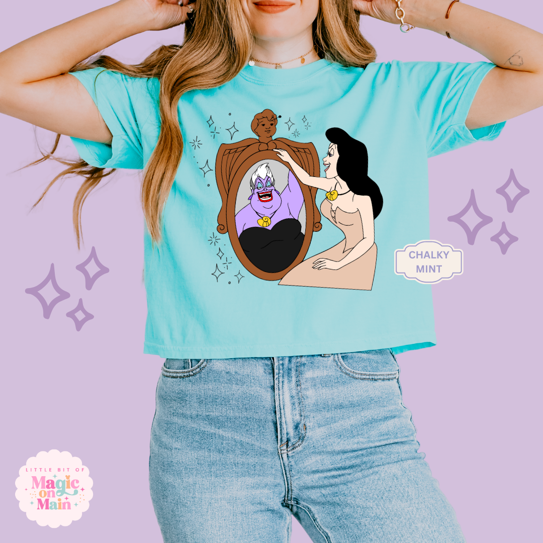 PRINTED VANESSA MIRROR WITH SPARKLE - WOMENS BOXY T-SHIRT