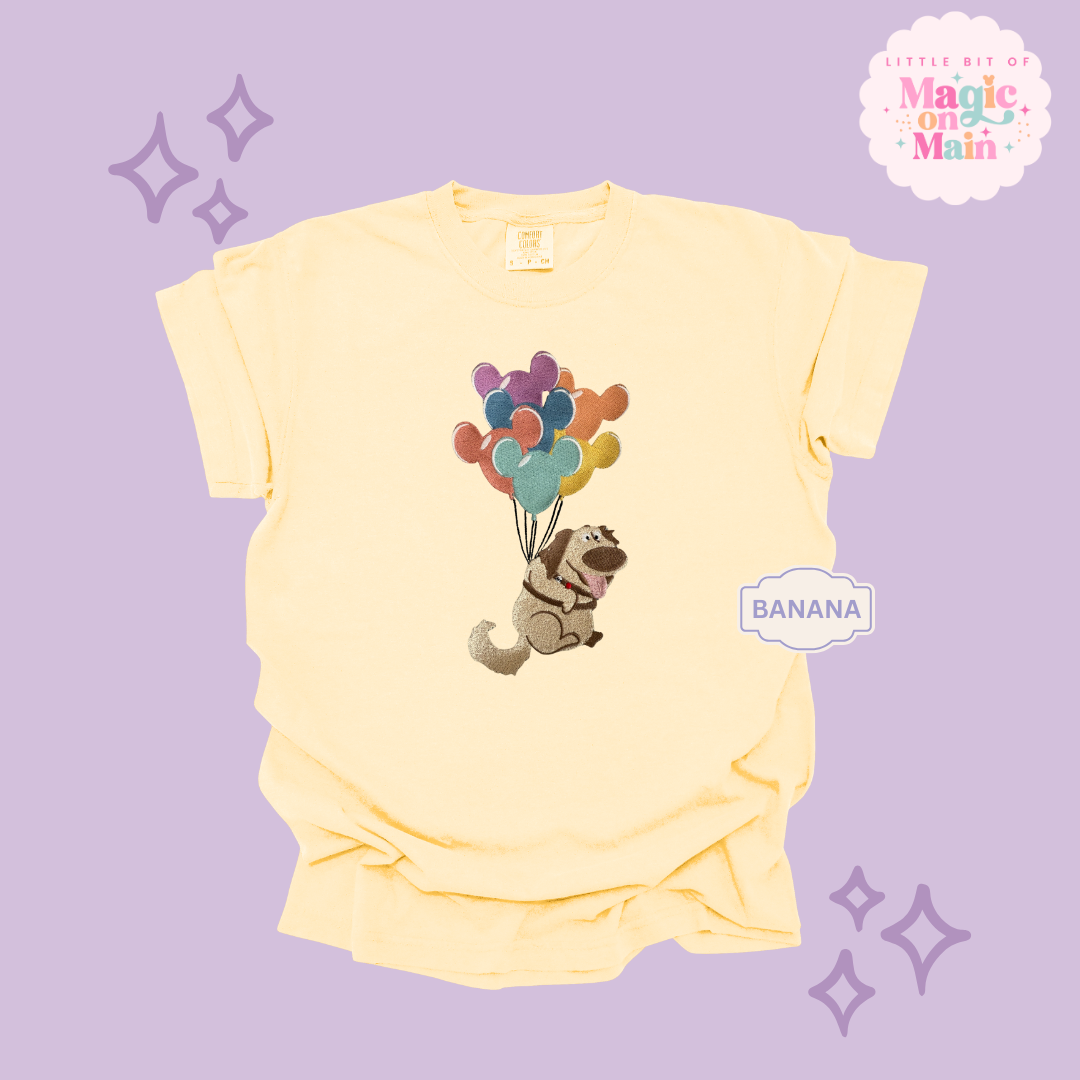 EMBROIDERED DUG  - ADULT T-SHIRT