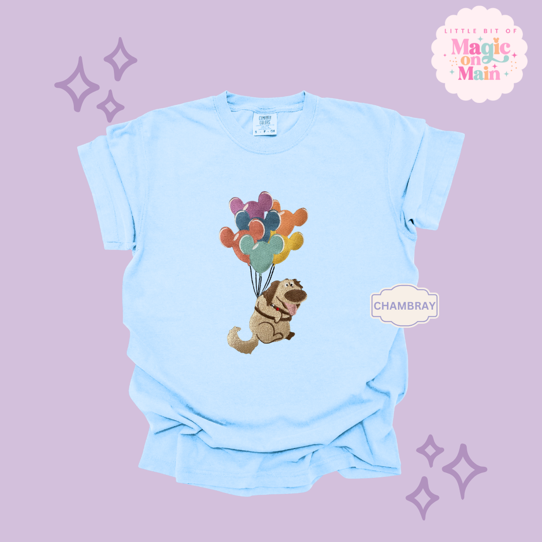 EMBROIDERED DUG  - ADULT T-SHIRT