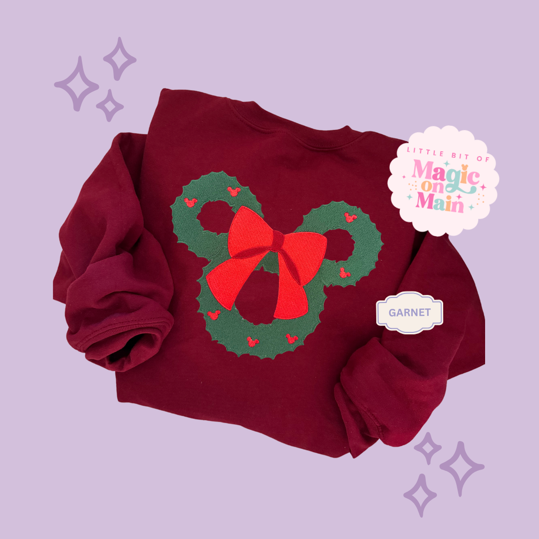 EMBROIDERED MICKEY WREATH - EXCLUSIVE TO MoM - ADULT SWEATSHIRT