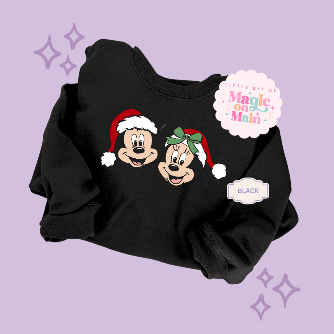 PRINTED MICKEY & MINNIE CHRISTMAS - ADULT SWEATSHIRT