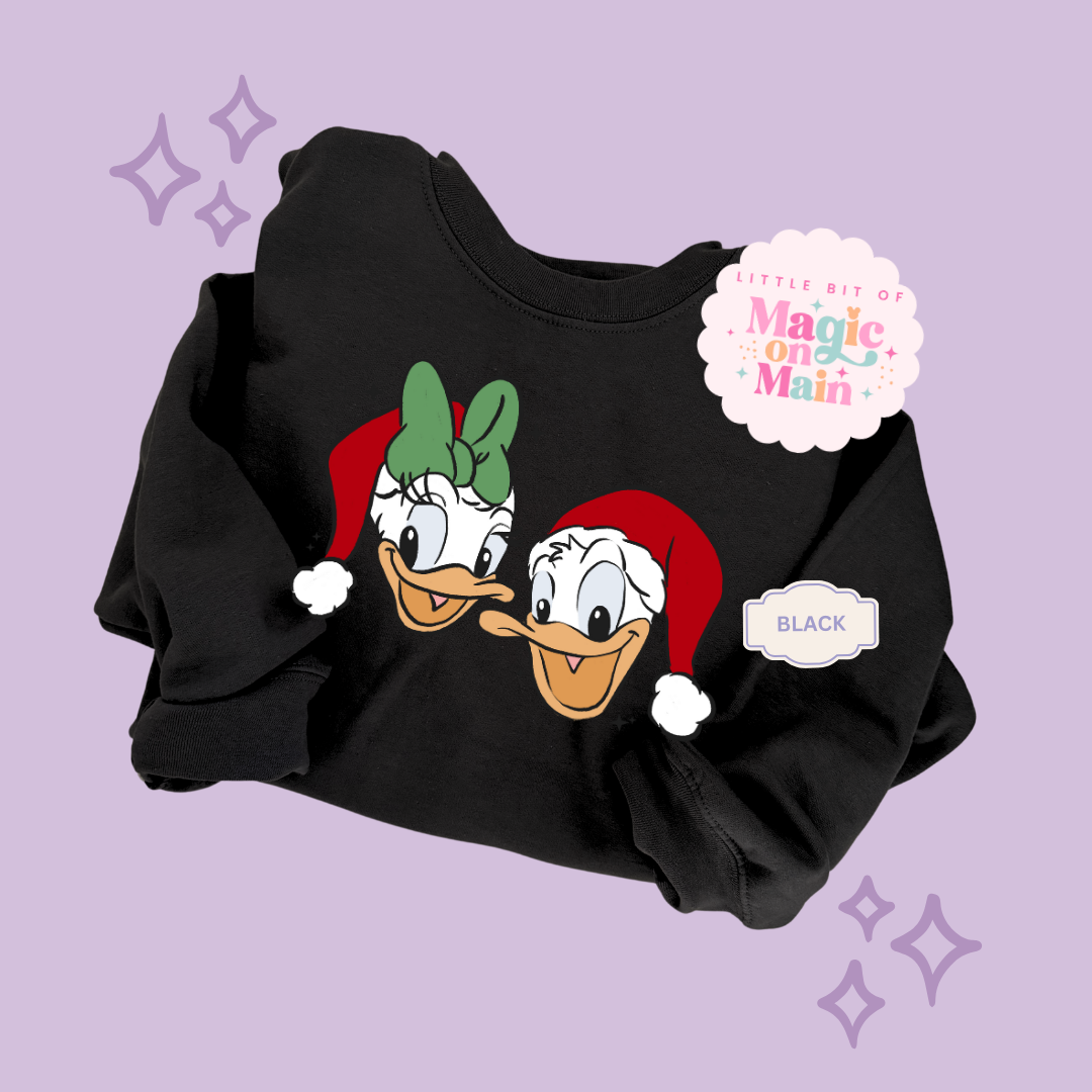 PRINTED DONALD & DAISY CHRISTMAS - ADULT SWEATSHIRT