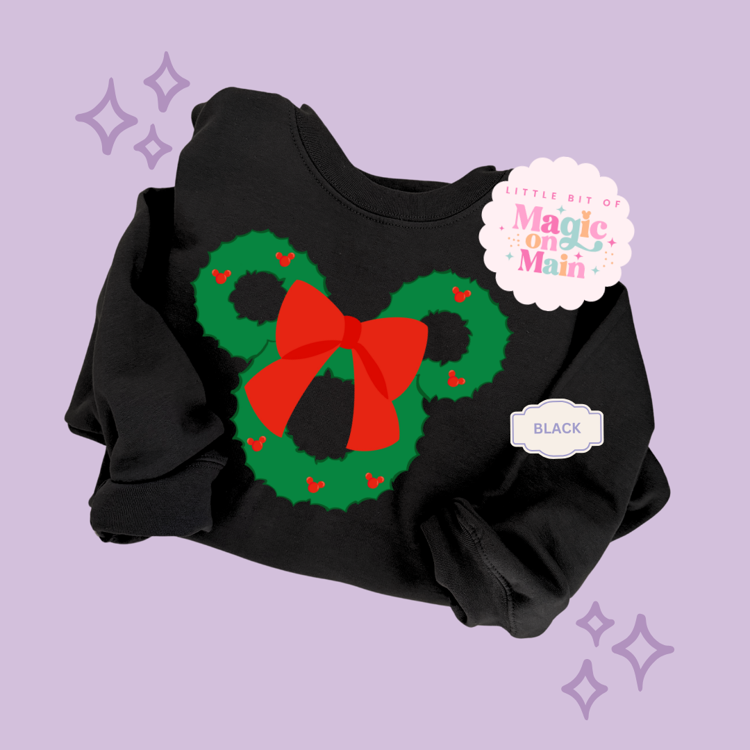PRINTED MICKEY WREATH - EXCLUSIVE TO MoM - ADULT SWEATSHIRT