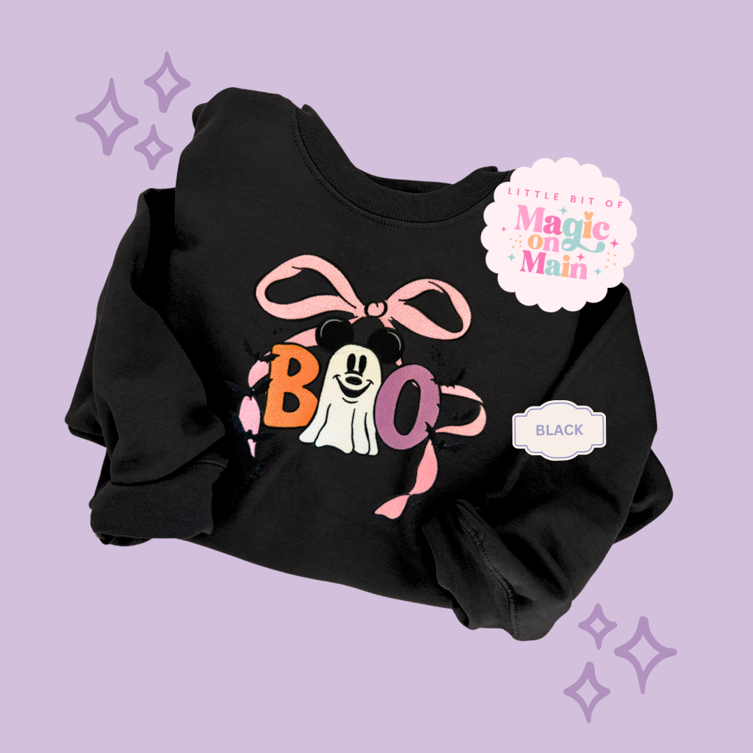 EMBROIDERED BOO (no text) - ADULT SWEATSHIRT