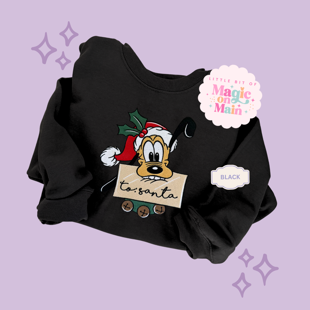 EMBROIDERED PLUTO CHRISTMAS - ADULT SWEATSHIRT