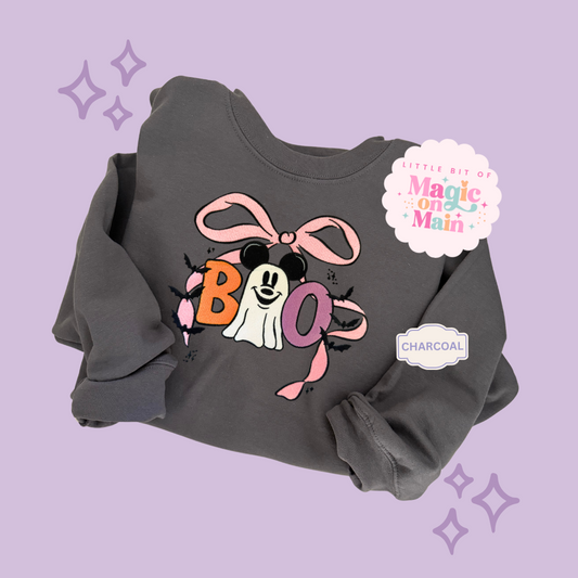 EMBROIDERED BOO (no text) - ADULT SWEATSHIRT