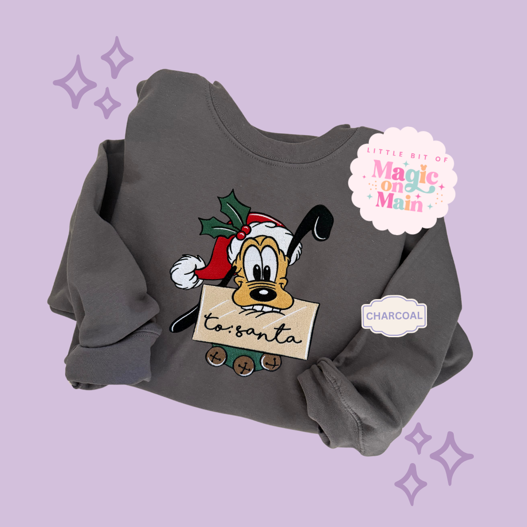 EMBROIDERED PLUTO CHRISTMAS - ADULT SWEATSHIRT