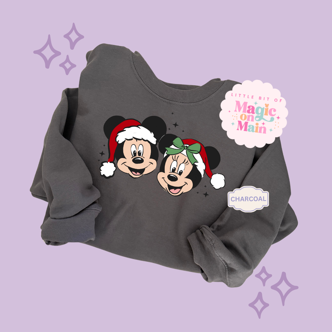 PRINTED MICKEY & MINNIE CHRISTMAS - ADULT SWEATSHIRT