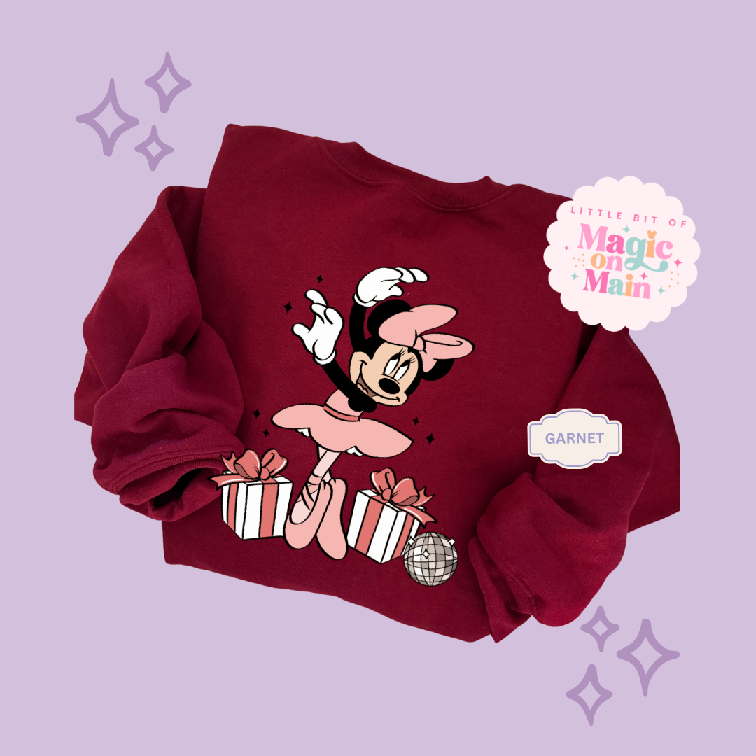 PRINTED MINNIE CHRISTMAS BALLERINA - ADULT SWEATSHIRT