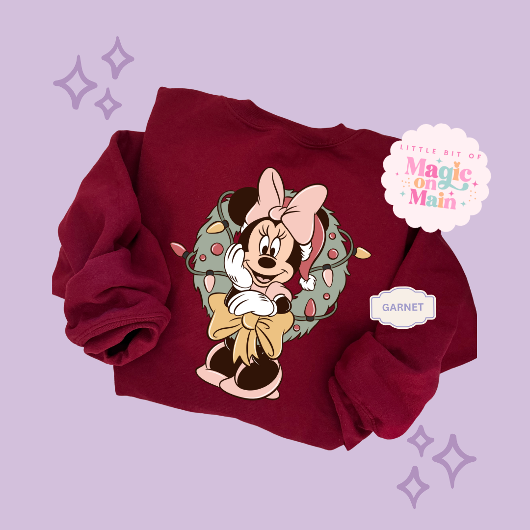 PRINTED MINNIE CHRISTMAS - ADULT SWEATSHIRT