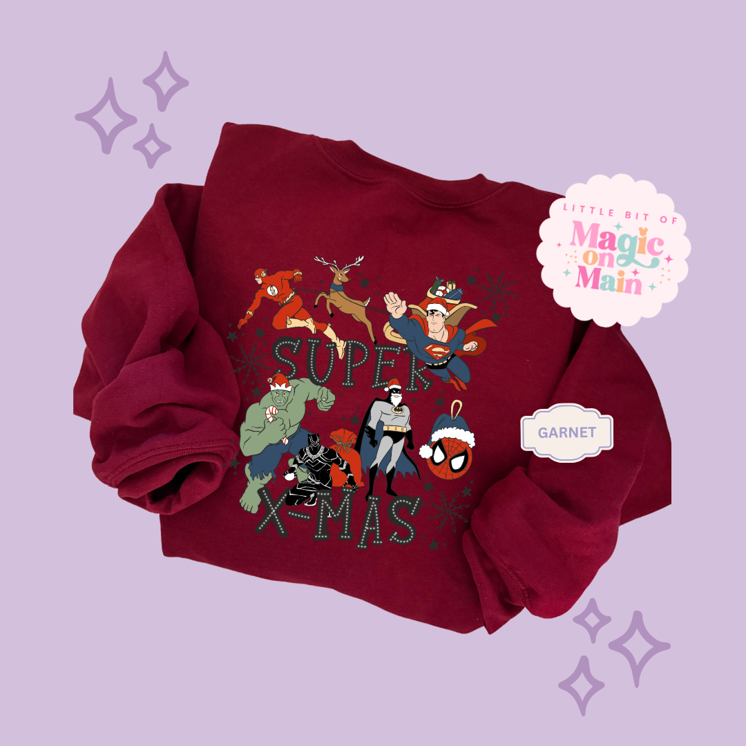 PRINTED SUPER CHRISTMAS - ADULT SWEATSHIRT