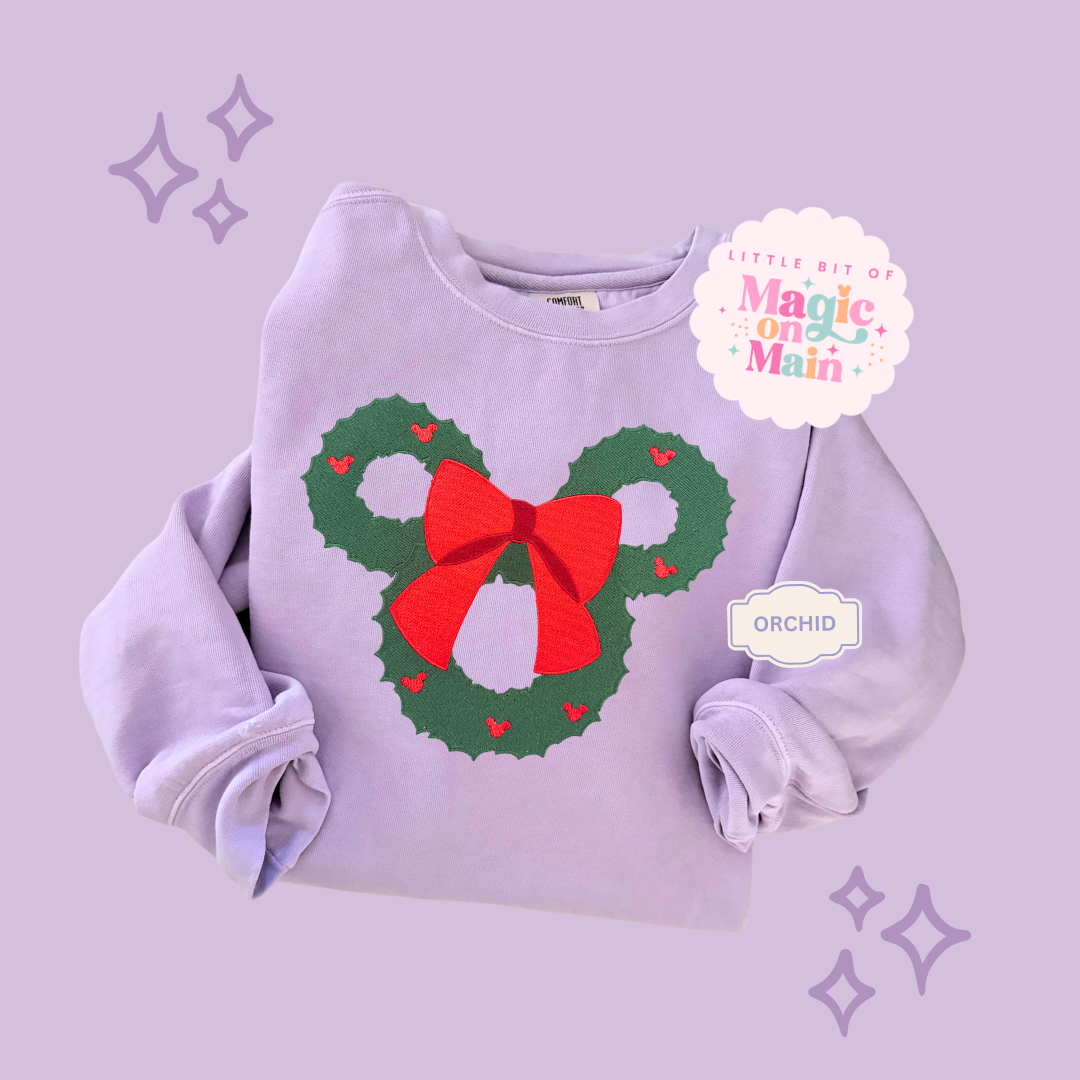 EMBROIDERED MICKEY WREATH - EXCLUSIVE TO MoM - ADULT SWEATSHIRT