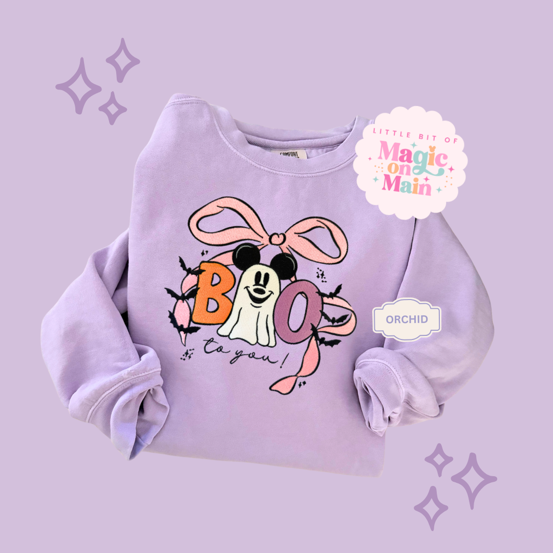 EMBROIDERED BOO TO YOU - ADULT SWEATSHIRT