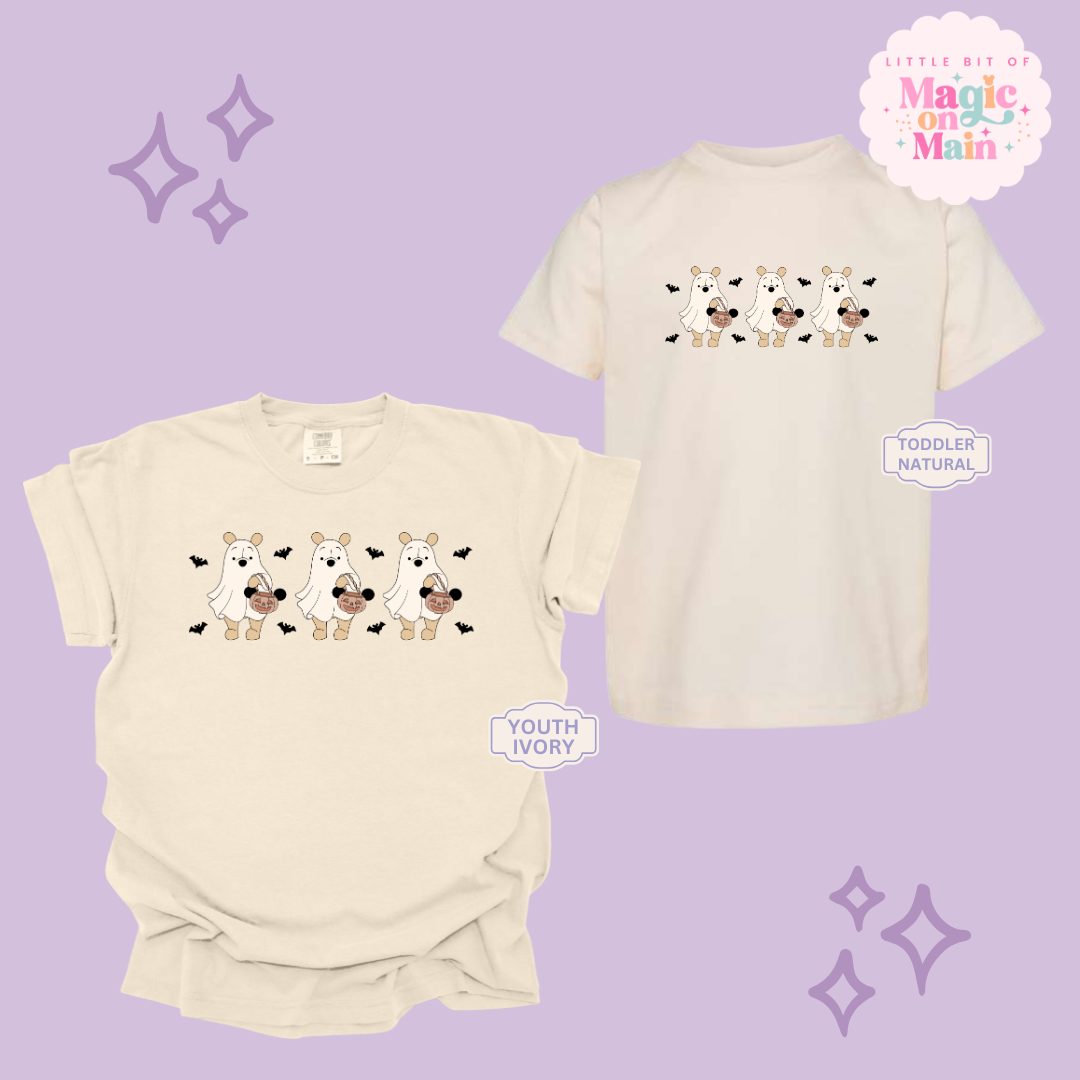 PRINTED SPOOKY POOH BEAR - YOUTH/TODDLER