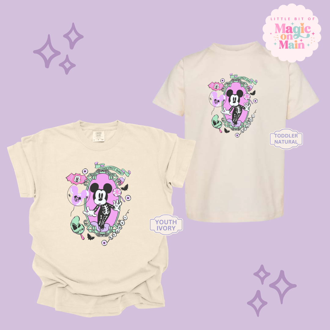 PRINTED NEON HALLOWEEN MICKEY - YOUTH/TODDLER
