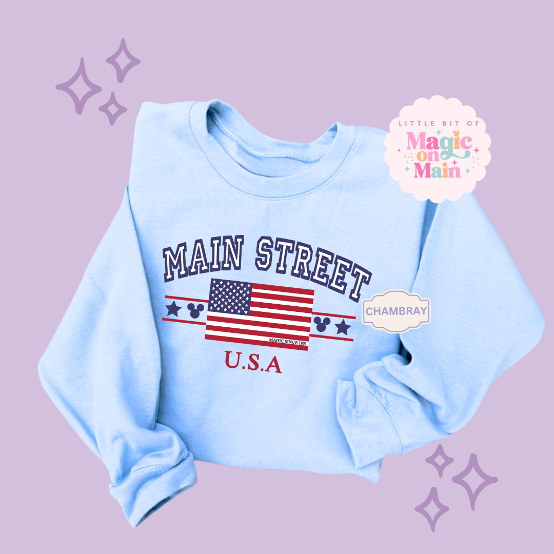 PRINTED MAIN STREET USA - EXCLUSIVE TO MoM - ADULT SWEATSHIRT 10063