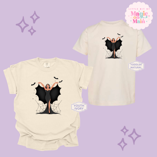 PRINTED SPOOKY POCAHONTAS - YOUTH/TODDLER